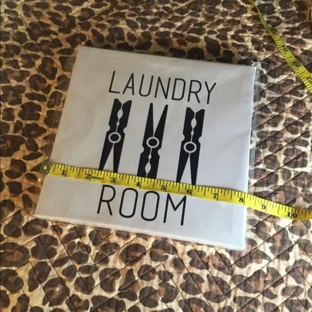 Laundry Room Canvas Wall Art Decor Clothespins